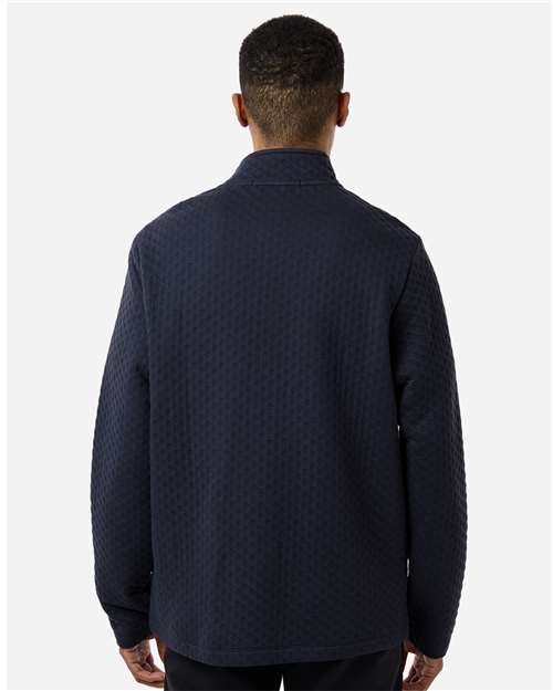 Men's Berkley Textured Full-Zip Jacket - OnModelBack - B016B2653 - Navy