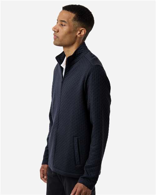 Men's Berkley Textured Full-Zip Jacket - OnModelSide - B016B2653 - Navy