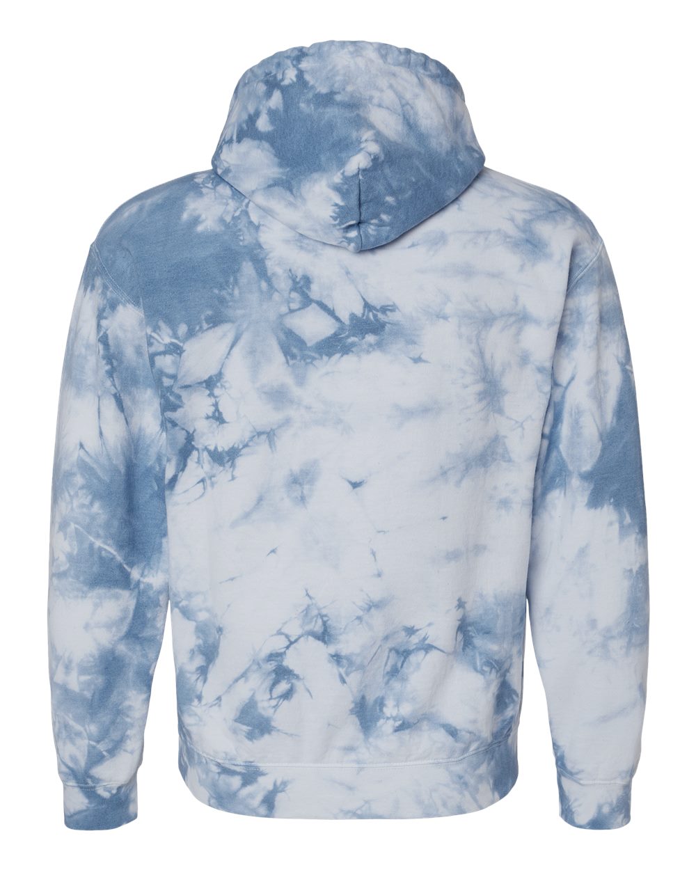 Unisex Crystal Wash Hooded Sweatshirt - Back - B13302253 - Crystal Ice Blue