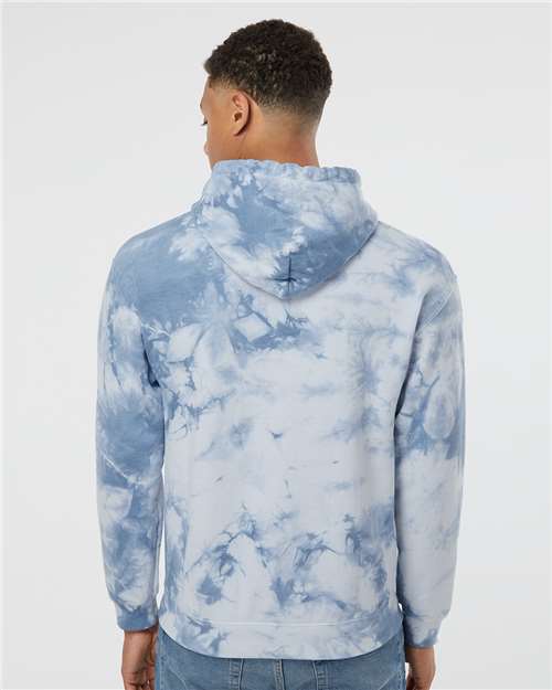 Unisex Crystal Wash Hooded Sweatshirt - OnModelBack - B13302253 - Crystal Ice Blue