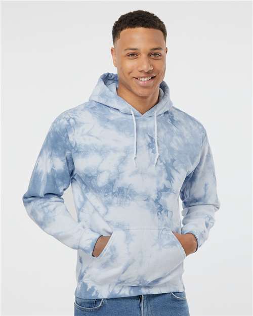 Unisex Crystal Wash Hooded Sweatshirt - OnModelFront - B13302253 - Crystal Ice Blue