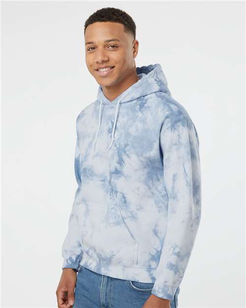 Unisex Crystal Wash Hooded Sweatshirt - OnModelSide - B13302253 - Crystal Ice Blue