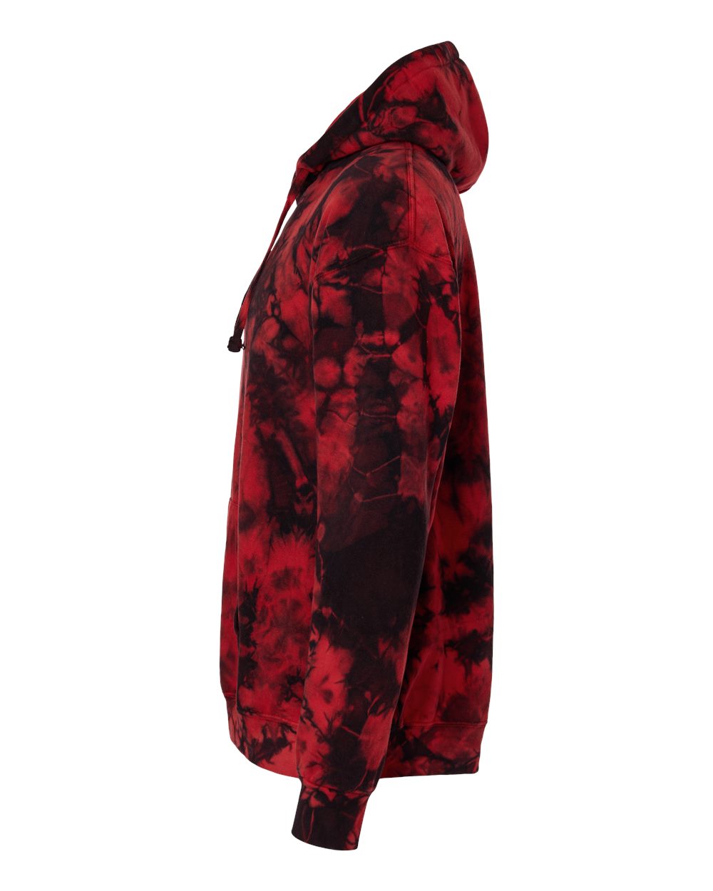Unisex Crystal Wash Hooded Sweatshirt - DirectSide - B13302703 - Crystal Red/ Black