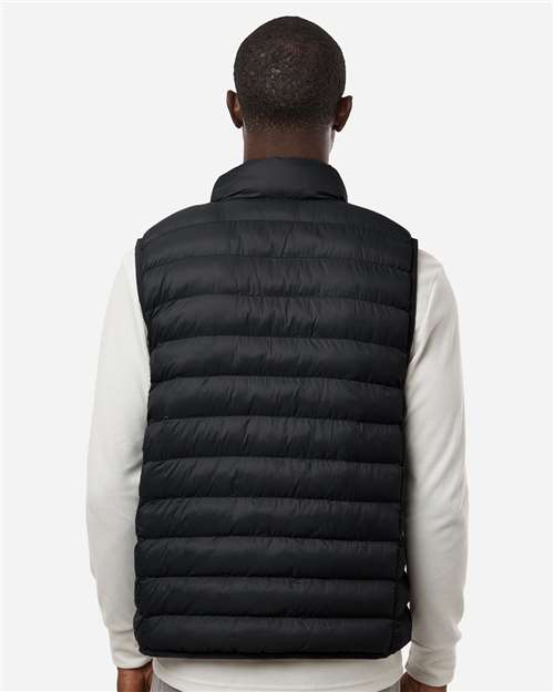 Men's Lightweight Poly-filled Packable Vest - OnModelBack - B18852503 - Black