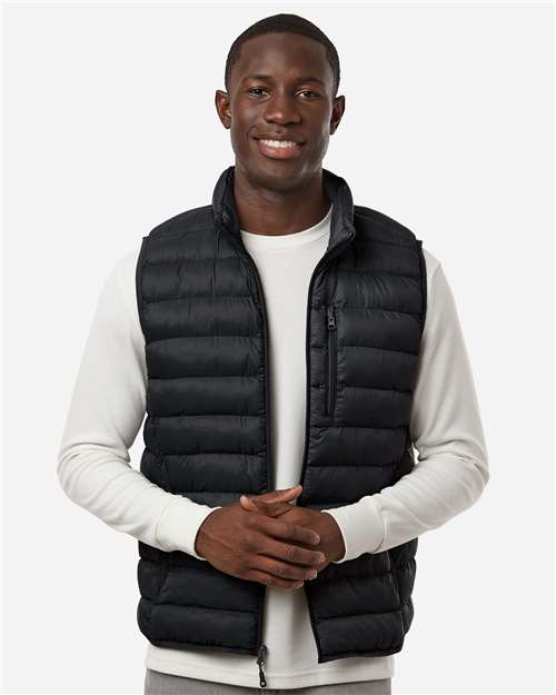 Men's Lightweight Poly-filled Packable Vest - OnModelFront - B18852503 - Black