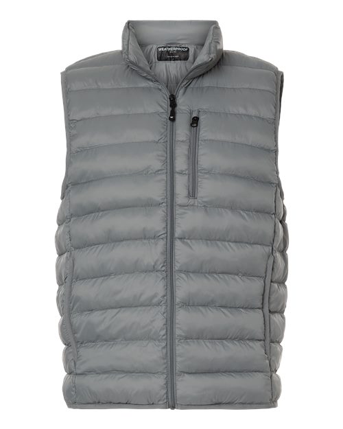 Men's Lightweight Poly-filled Packable Vest - Front - B18852093 - Chelsea Grey