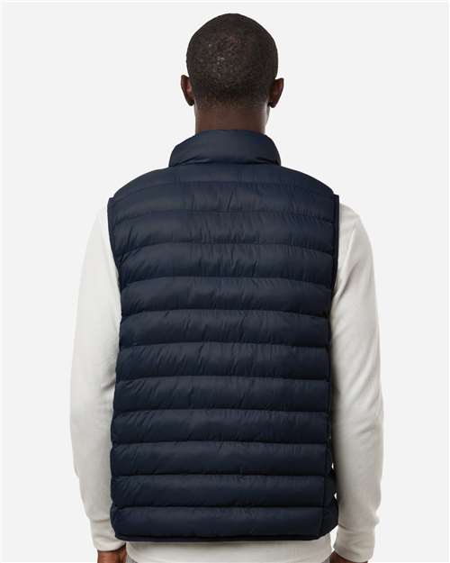 Men's Lightweight Poly-filled Packable Vest - OnModelBack - B18852593 - Stormy Night