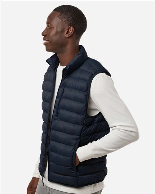 Men's Lightweight Poly-filled Packable Vest - OnModelSide - B18852593 - Stormy Night