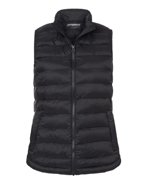 Women's Lightweight Poly-filled Packable Vest - Front - B18952503 - Black