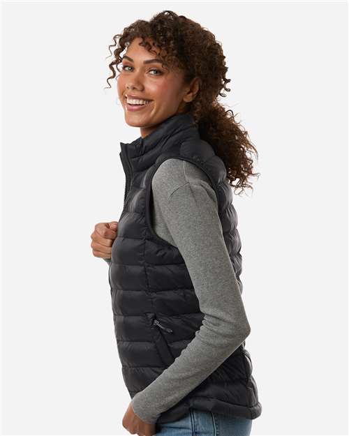 Women's Lightweight Poly-filled Packable Vest - OnModelSide - B18952503 - Black