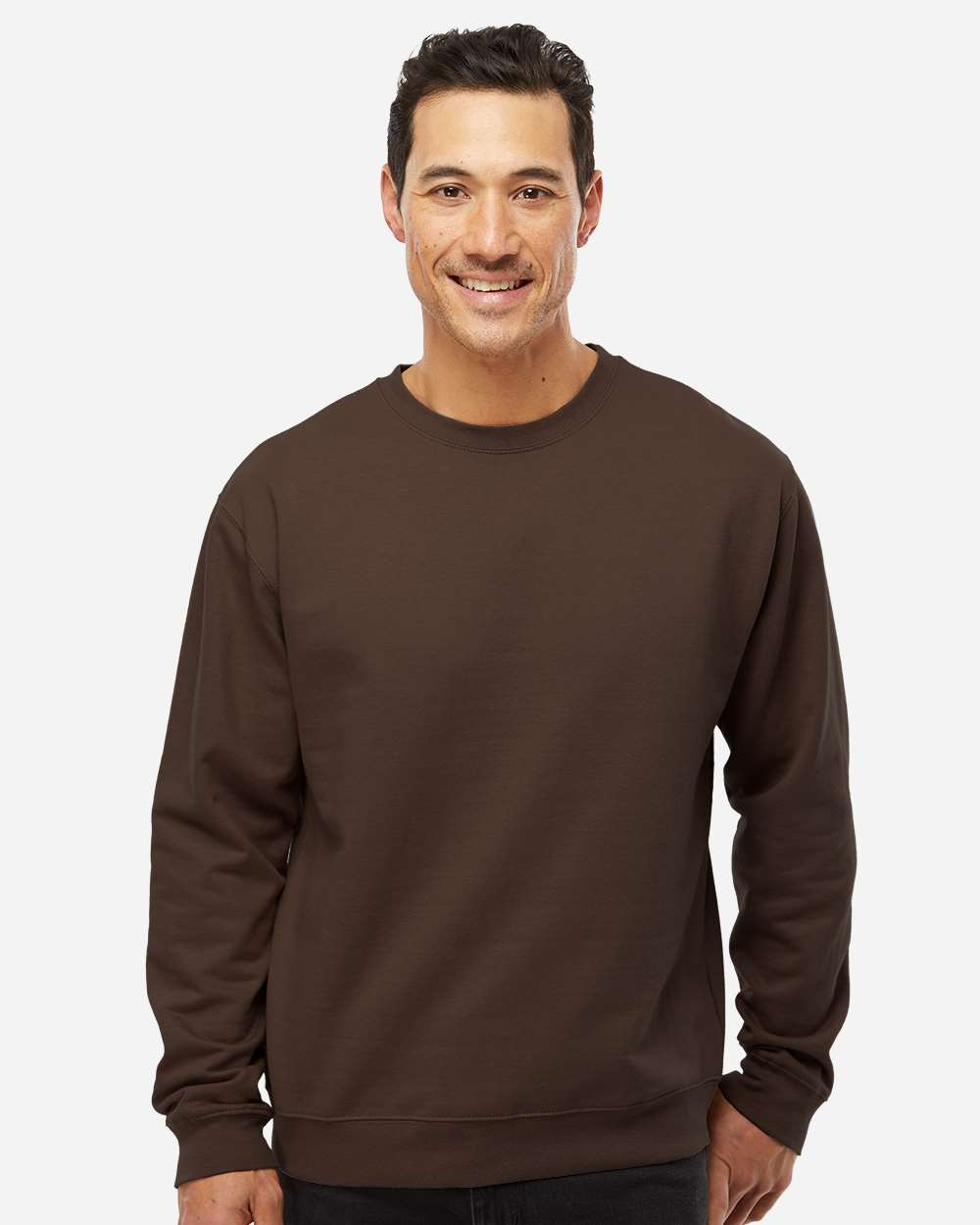 Midweight Crewneck Sweatshirt - OnModelFront - B83676603 - Brown