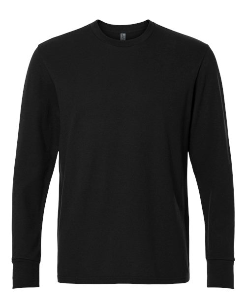 Unisex Ideal Thermal Long Sleeve T-Shirt - Front - B00018502 - Black