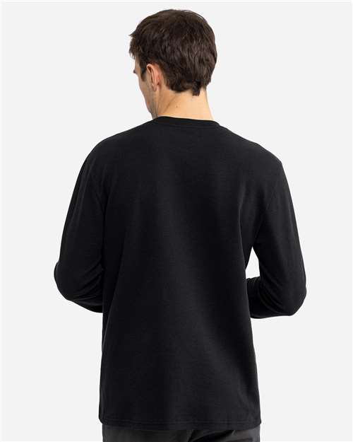 Unisex Ideal Thermal Long Sleeve T-Shirt - OnModelBack - B00018502 - Black