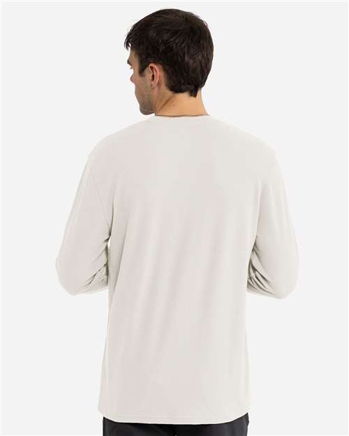 Unisex Ideal Thermal Long Sleeve T-Shirt - OnModelBack - B00018092 - Bone