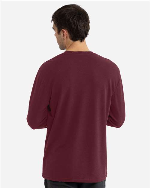 Unisex Ideal Thermal Long Sleeve T-Shirt - OnModelBack - B00018532 - Maroon