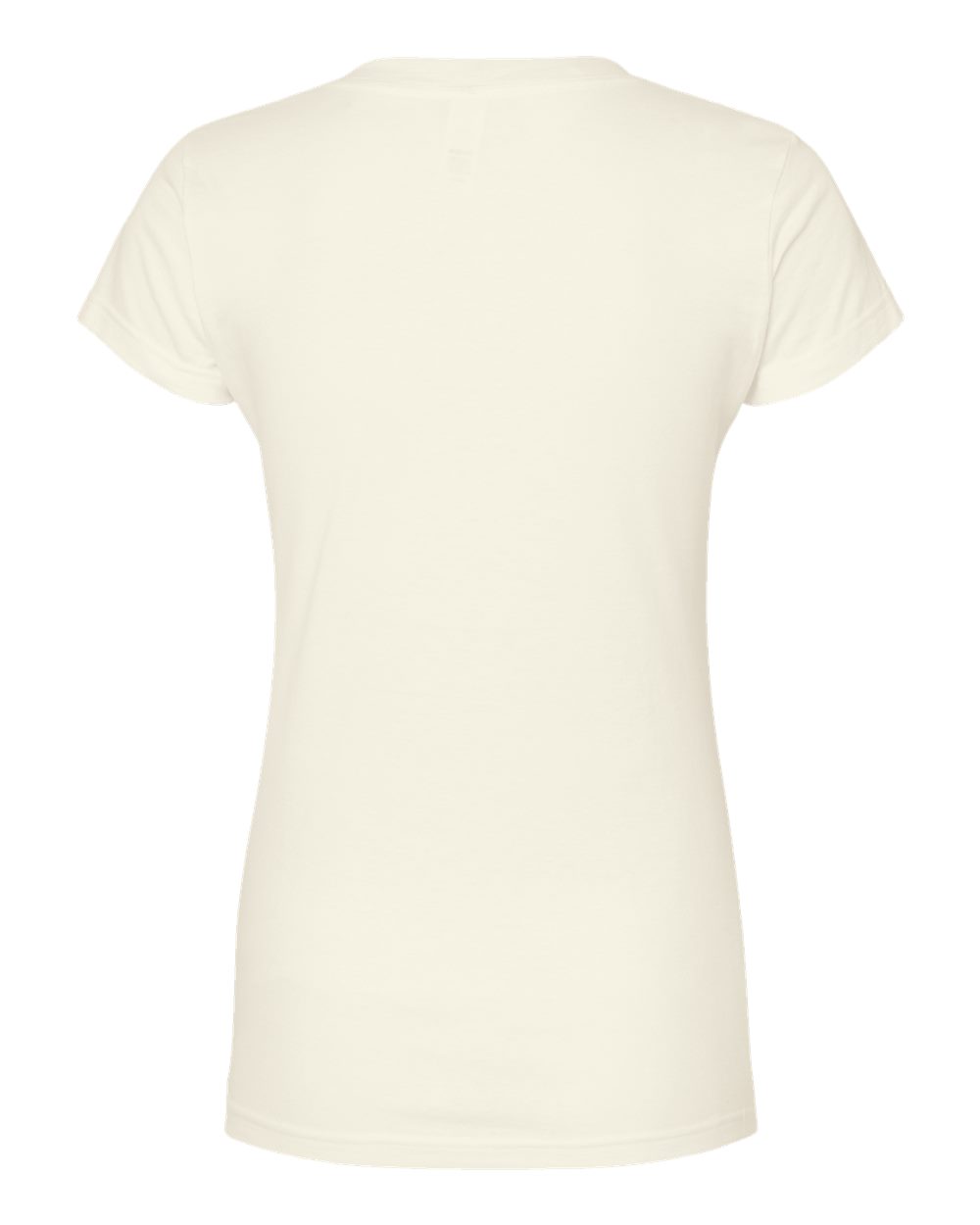 Women's Fine Jersey V-Neck T-Shirt - Back - B20259242 - Natural