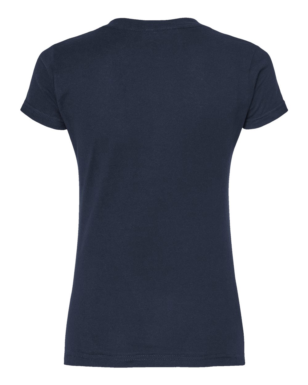 Women's Fine Jersey V-Neck T-Shirt - Back - B20259652 - Navy