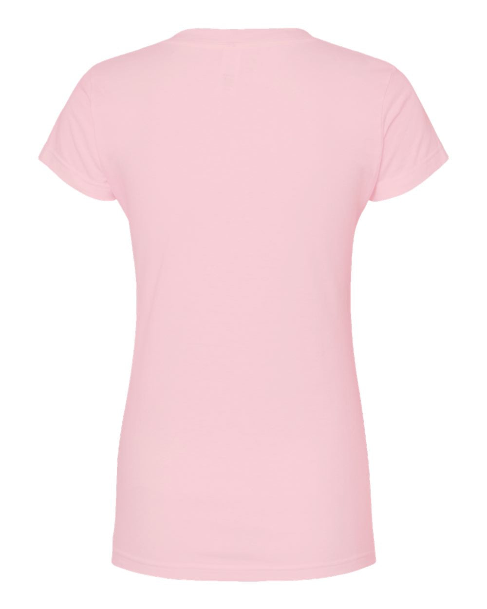 Women's Fine Jersey V-Neck T-Shirt - Back - B20259302 - Pink