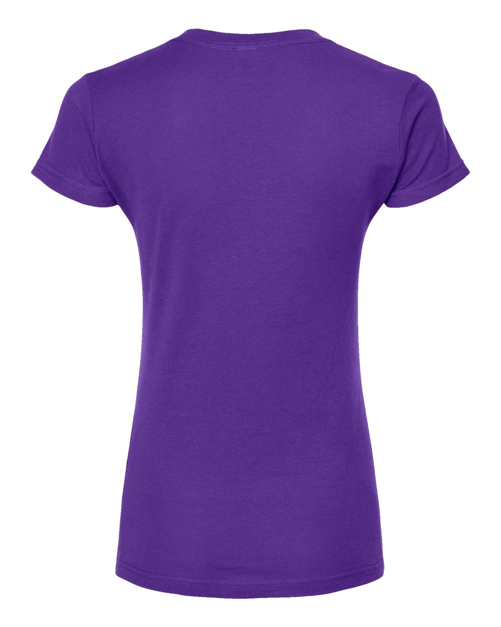 Women's Fine Jersey V-Neck T-Shirt - Back - B20259672 - Purple