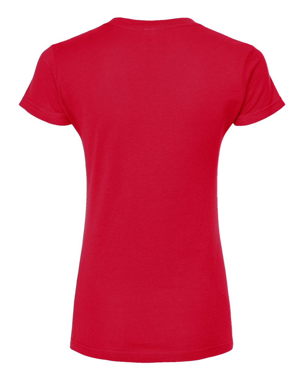 Women's Fine Jersey V-Neck T-Shirt - Back - B20259702 - Red