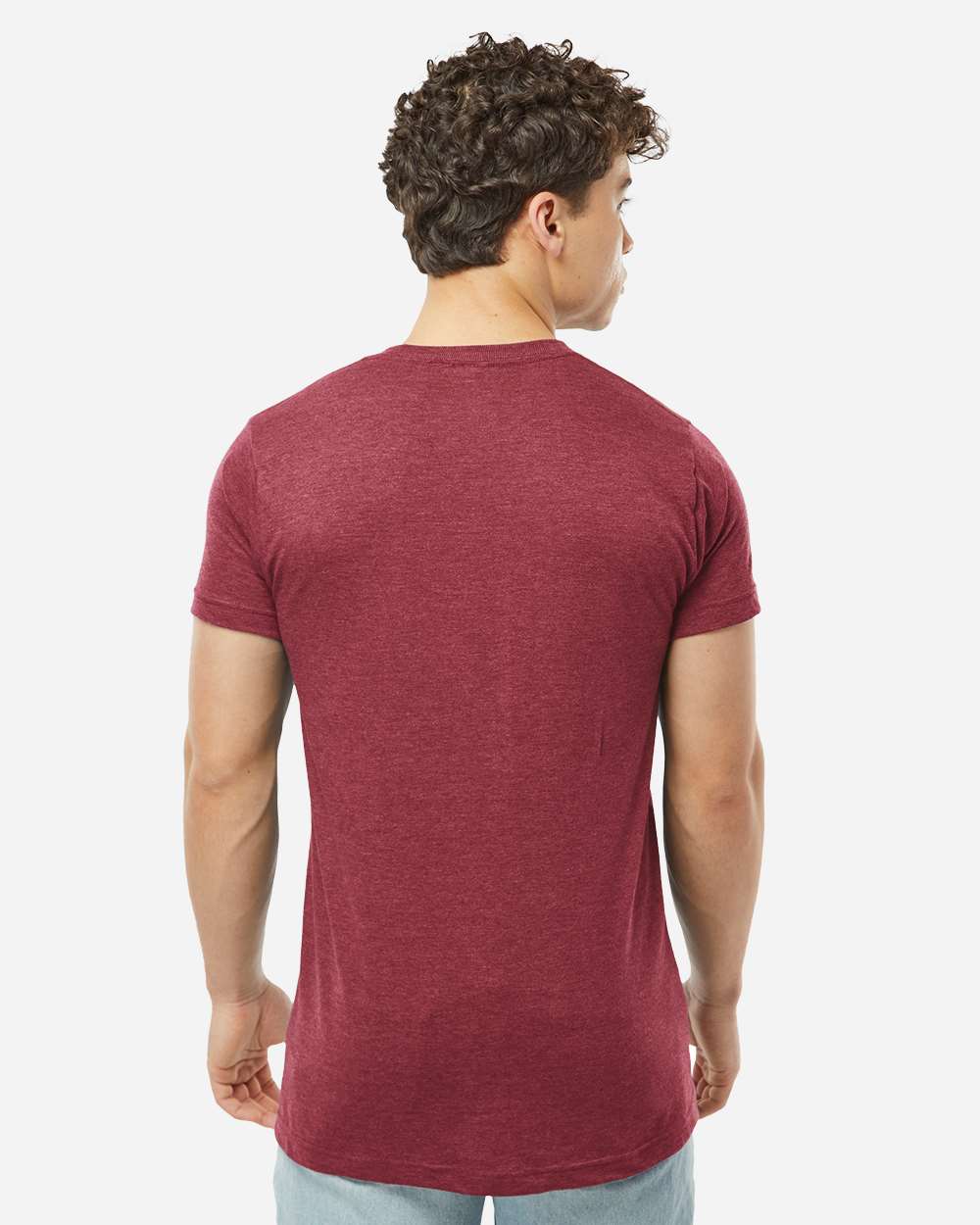 Fine Jersey T-Shirt - OnModelBack - B10259542 - Heather Cardinal