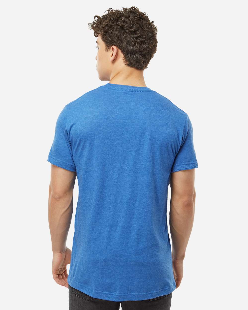 Fine Jersey T-Shirt - OnModelBack - B10259772 - Heather Turquoise