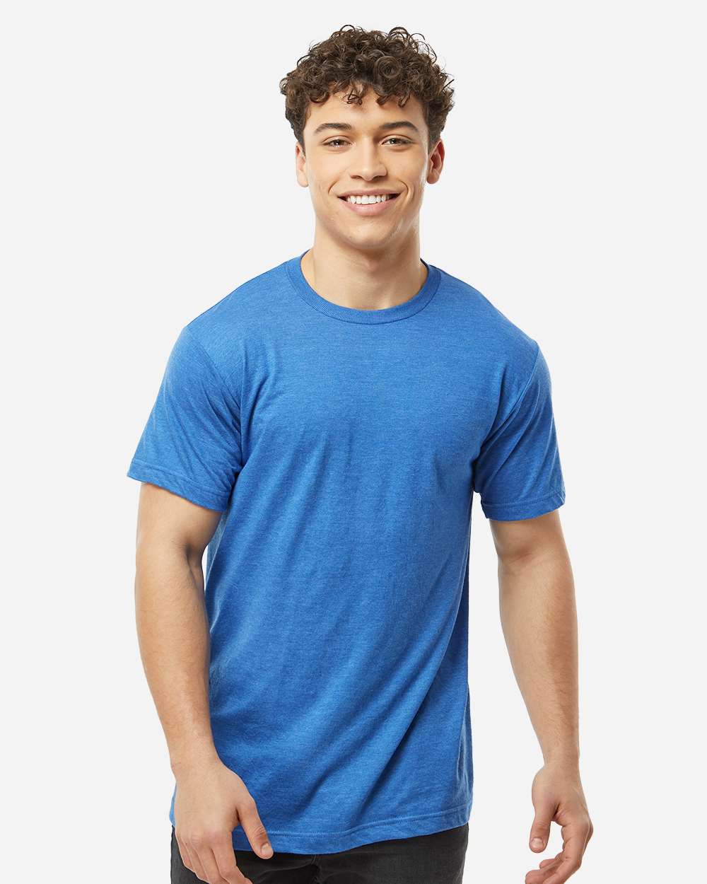 Fine Jersey T-Shirt - OnModelFront - B10259772 - Heather Turquoise