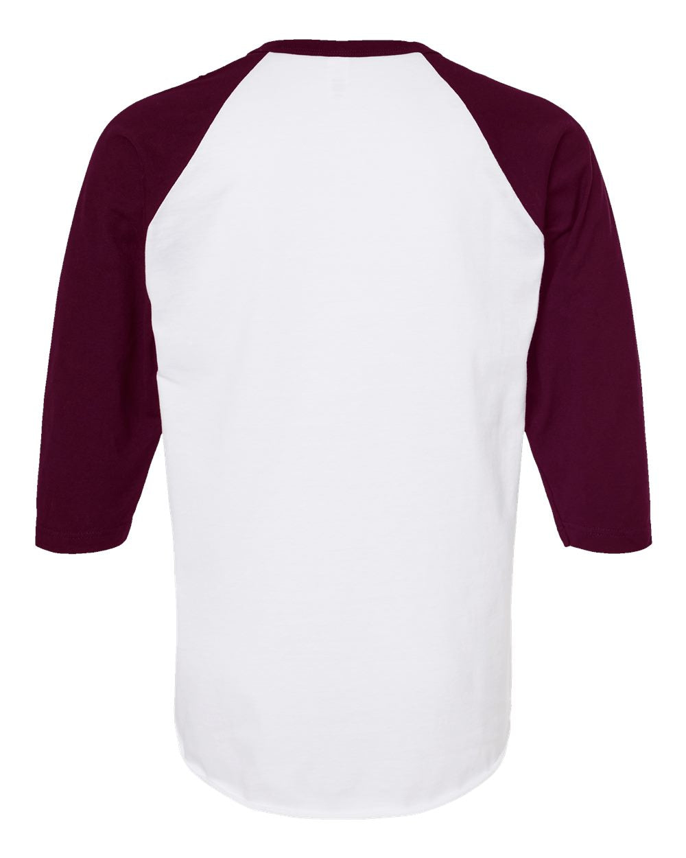 Fine Jersey Raglan T-Shirt - Back - B30359522 - White/ Maroon