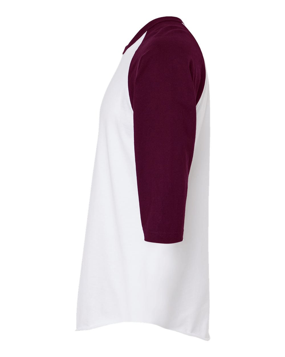 Fine Jersey Raglan T-Shirt - DirectSide - B30359522 - White/ Maroon