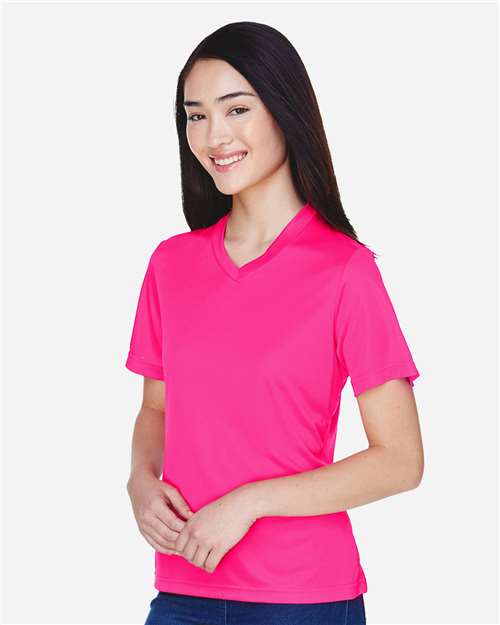 Women's Zone Performance T-Shirt - OnModelSide - B680D9302 - Bright Magenta