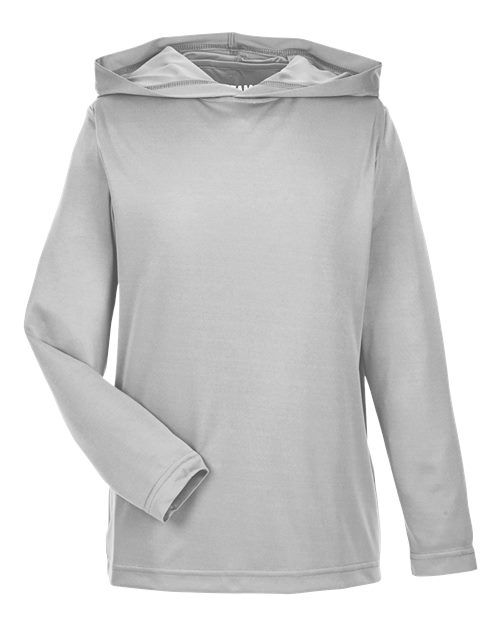 Youth Zone Performance Hooded T-Shirt - Front - B713D9093 - Sport Silver