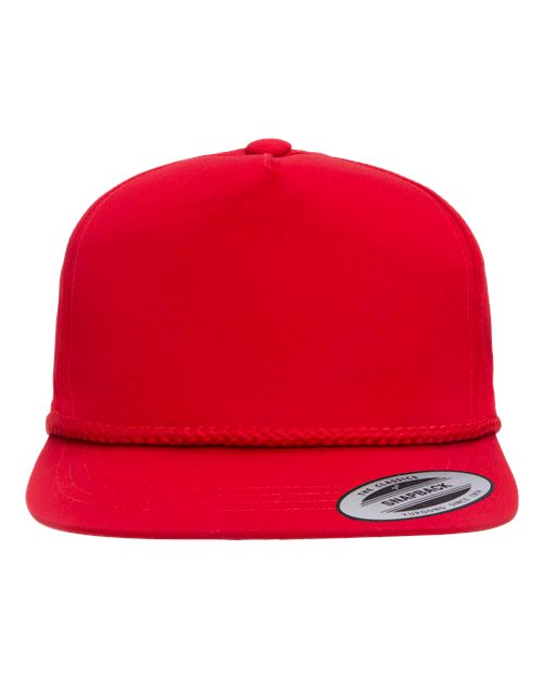 Classic Poplin Golf Cap - Front - B41095700 - Red