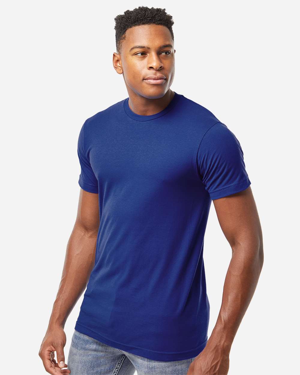 Fine Jersey T-Shirt - OnModelSide - B10259622 - Deep Blue