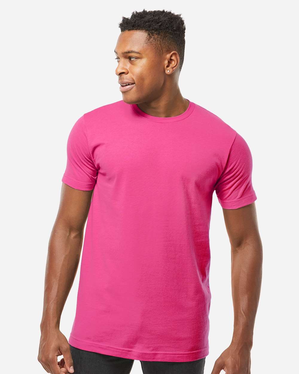 Fine Jersey T-Shirt - OnModelFront - B10259612 - Fuchsia