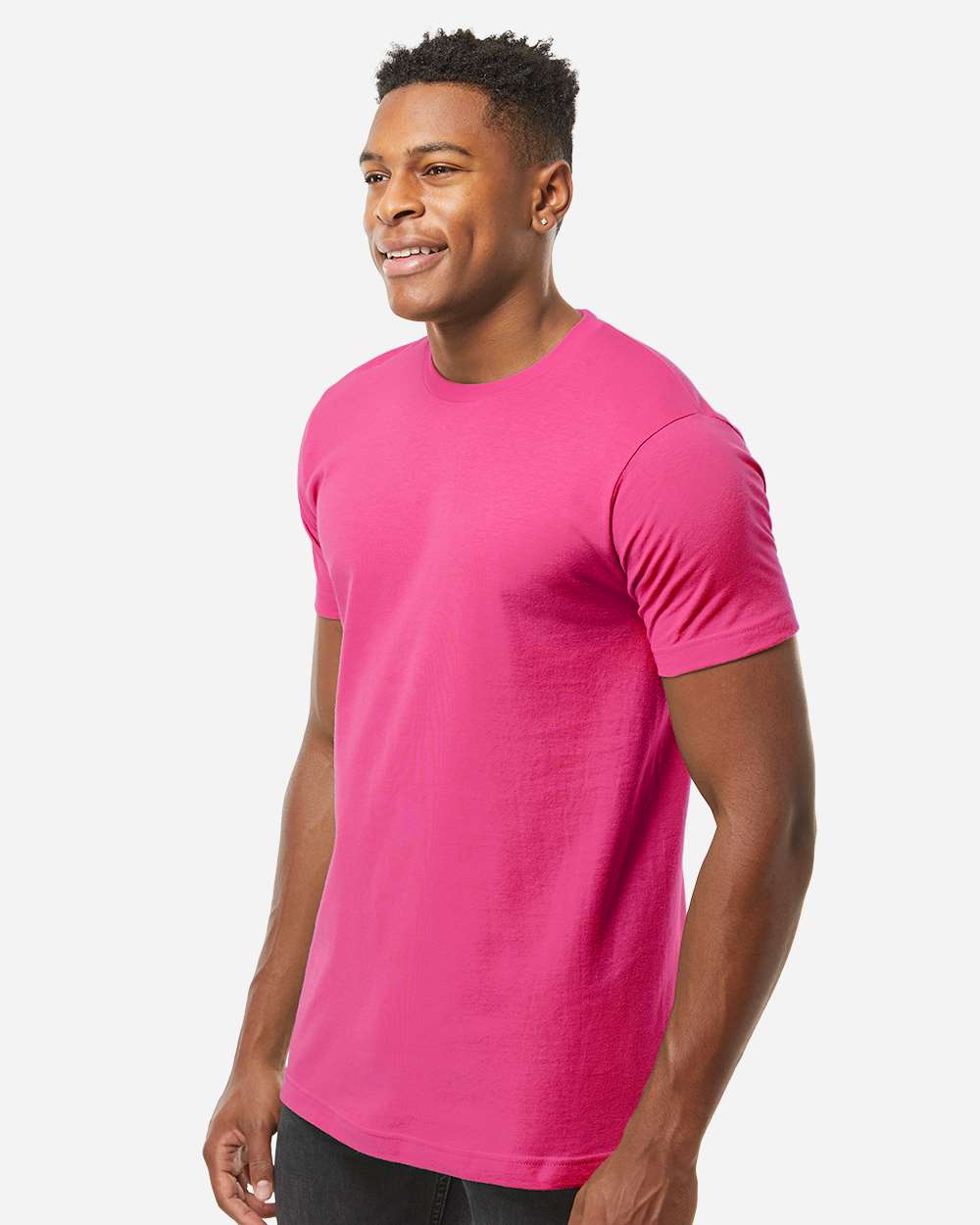 Fine Jersey T-Shirt - OnModelSide - B10259612 - Fuchsia