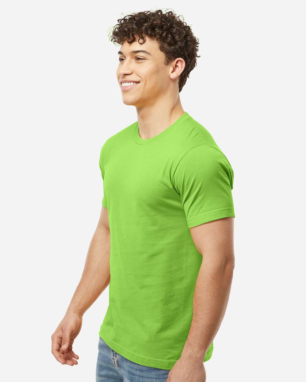 Fine Jersey T-Shirt - OnModelSide - B10259452 - Lime