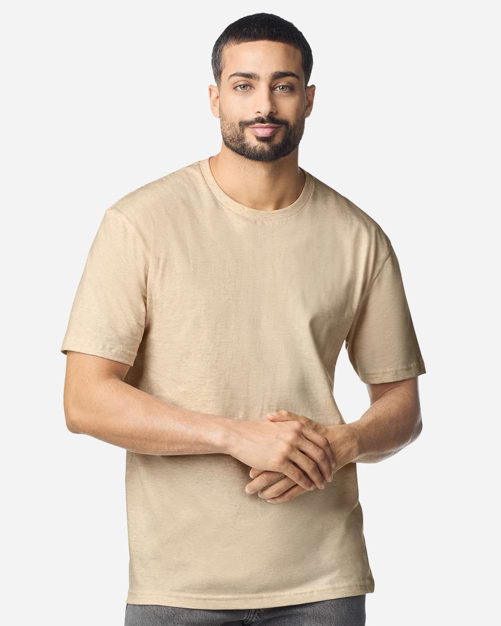 Softstyle® T-Shirt - OnModelFront - B00660833 - Heather Oatmeal