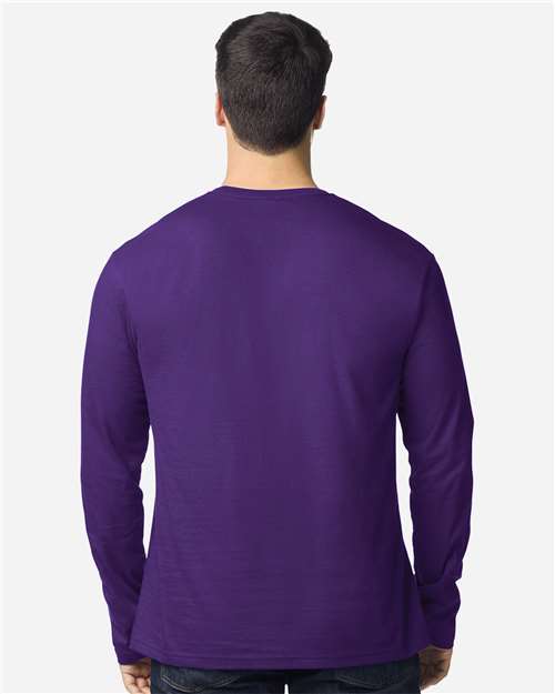 Unisex Softstyle® Long Sleeve T-Shirt - OnModelBack - B05660473 - Purple