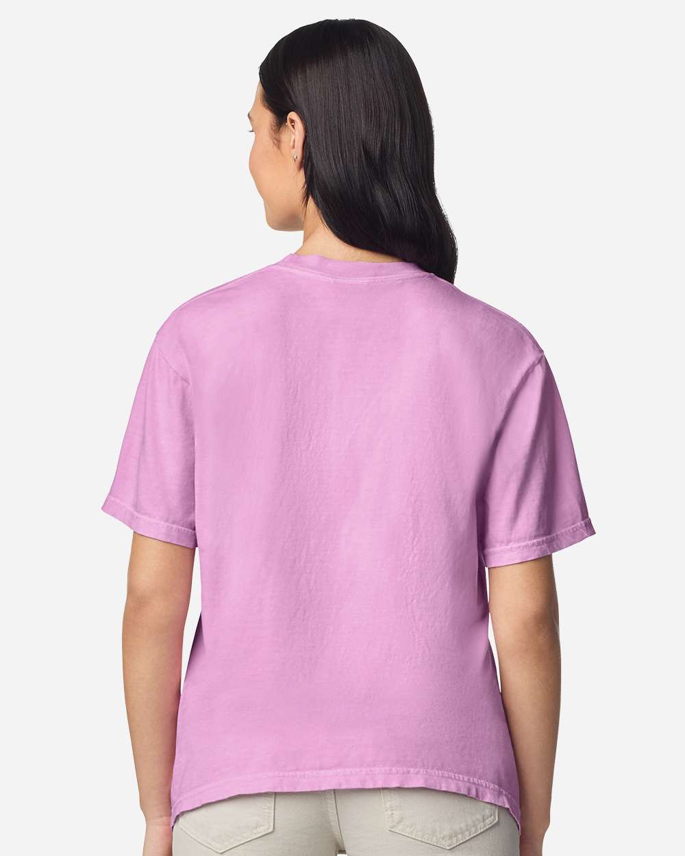 Garment-Dyed Heavyweight T-Shirt - OnModelBack - B00708443 - Rose Quartz