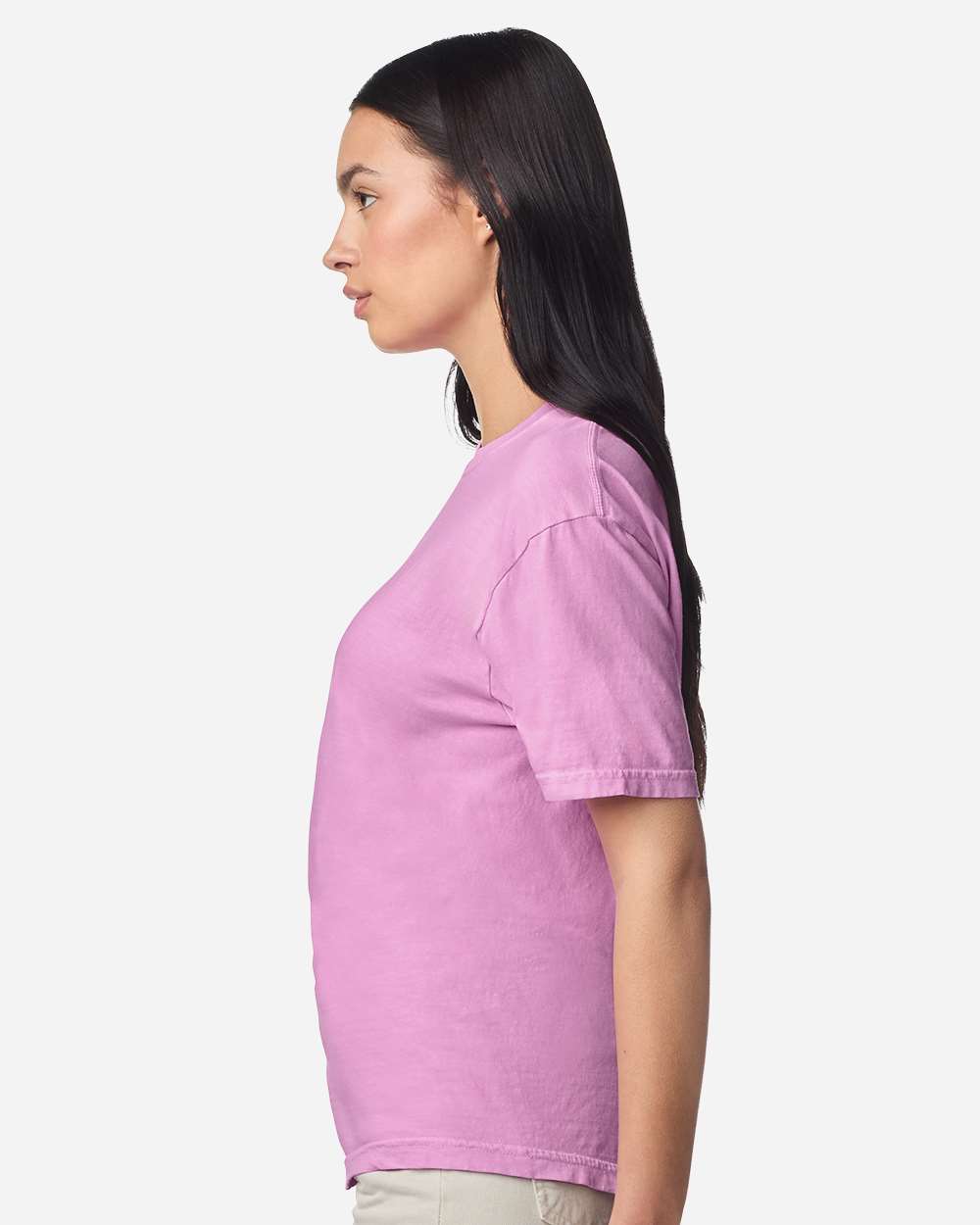Garment-Dyed Heavyweight T-Shirt - OnModelSide - B00708443 - Rose Quartz