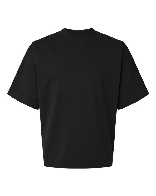 Unisex French Terry Ex Crew - Front - B04527503 - Black