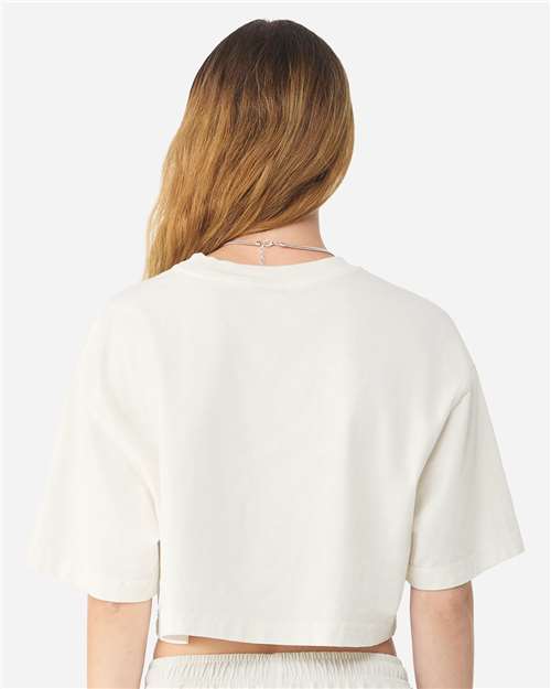 Women's Garment-Dyed Cropped Tee - OnModelBack - B09206003 - Vintage White