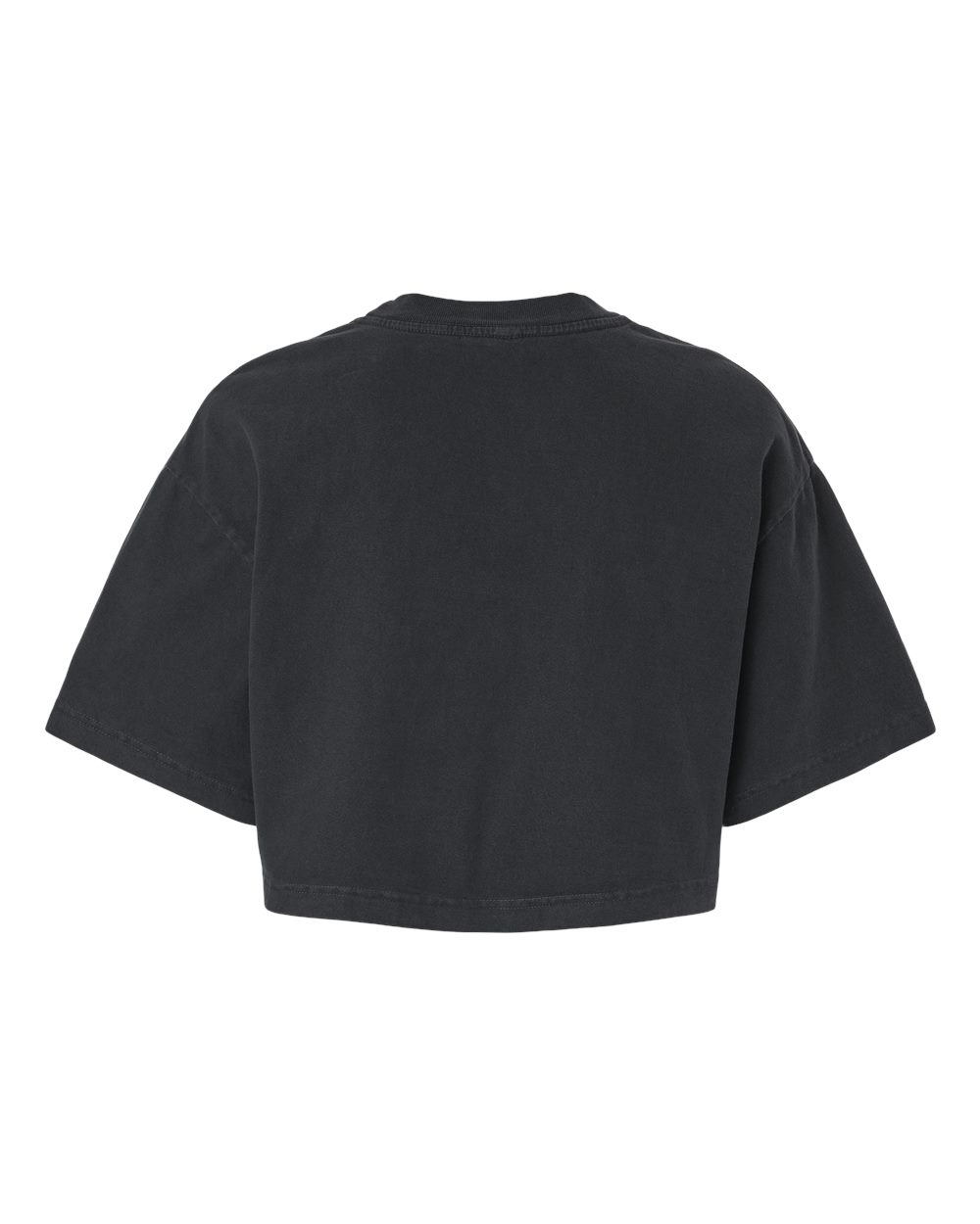 Women's Garment-Dyed Cropped Tee - Back - B09206503 - Washed Black
