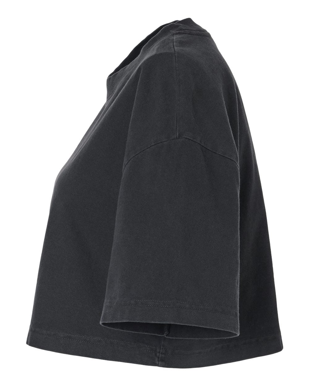 Women's Garment-Dyed Cropped Tee - DirectSide - B09206503 - Washed Black