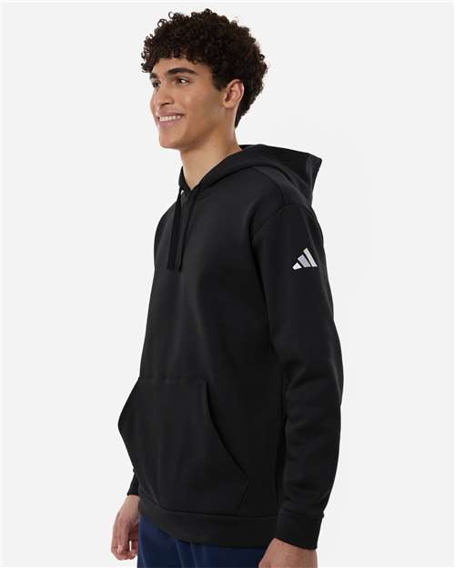 Men's Fleece Hooded Sweatshirt - OnModelSide - B029F8503 - Black