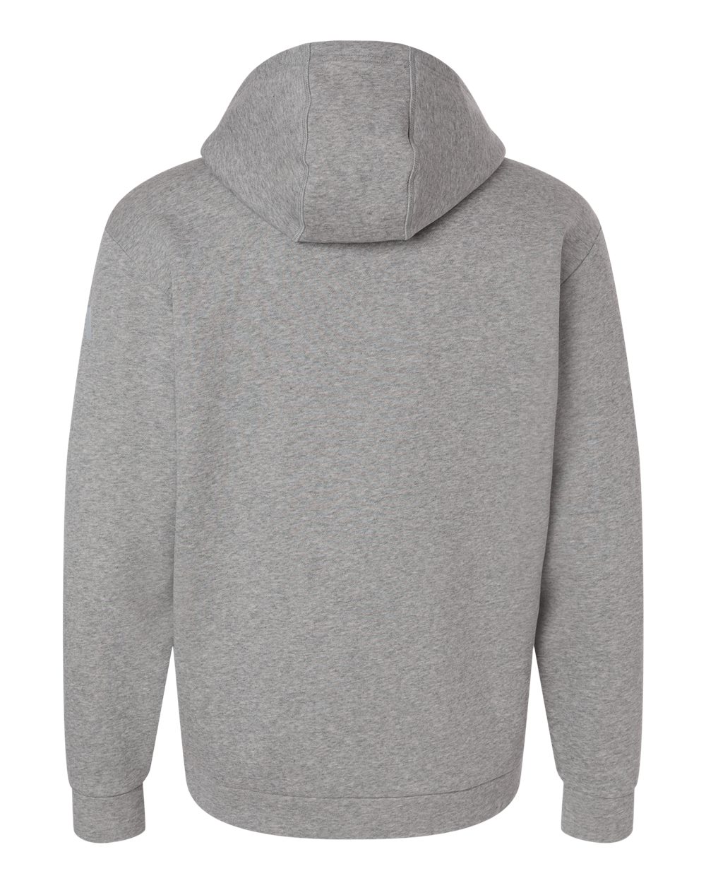 Men's Fleece Hooded Sweatshirt - Back - B029F8093 - Medium Grey Heather