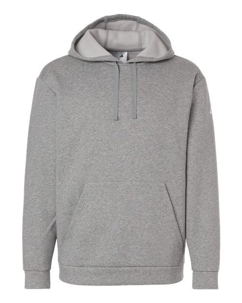 Men's Fleece Hooded Sweatshirt - Front - B029F8093 - Medium Grey Heather
