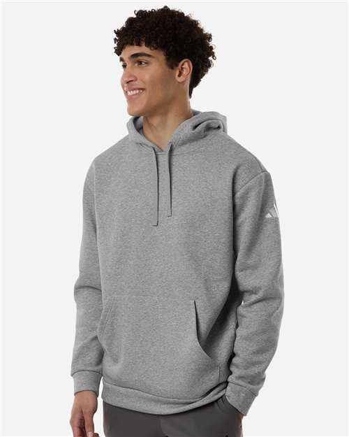 Men's Fleece Hooded Sweatshirt - OnModelFront - B029F8093 - Medium Grey Heather