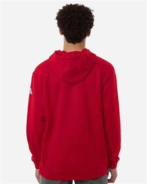 Men's Fleece Hooded Sweatshirt - OnModelBack - B029F8703 - Team Power Red