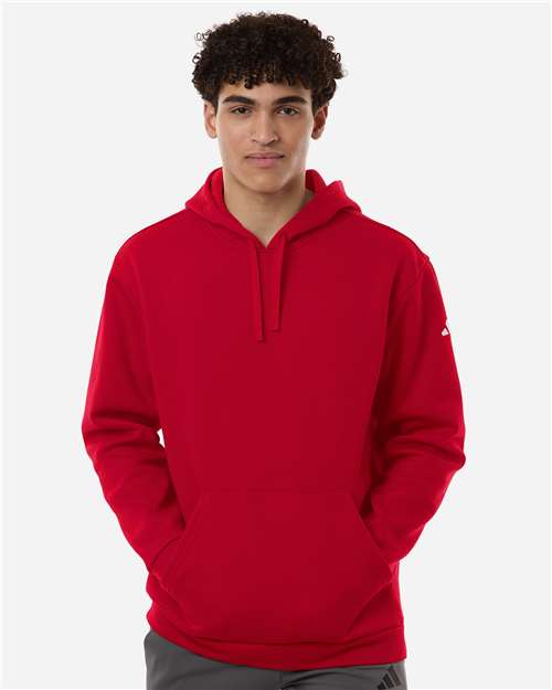 Men's Fleece Hooded Sweatshirt - OnModelFront - B029F8703 - Team Power Red